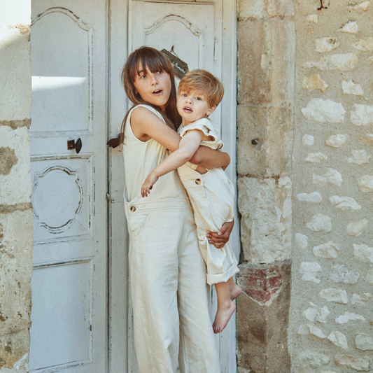 SALOPETTE QUETSCHE • [Denim-Ecru]