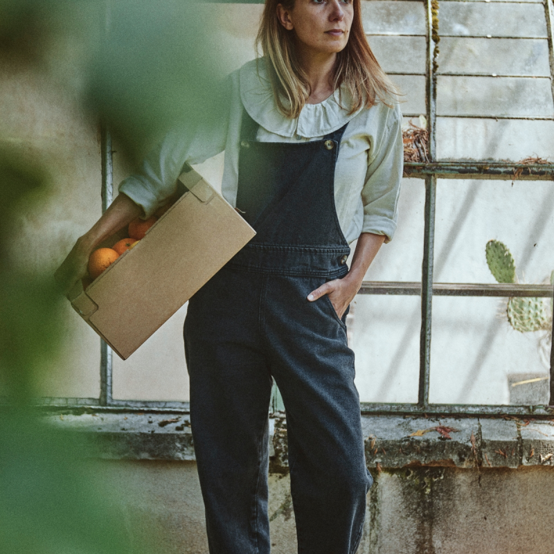 SALOPETTE QUETSCHE • [Denim-Noir] Madame