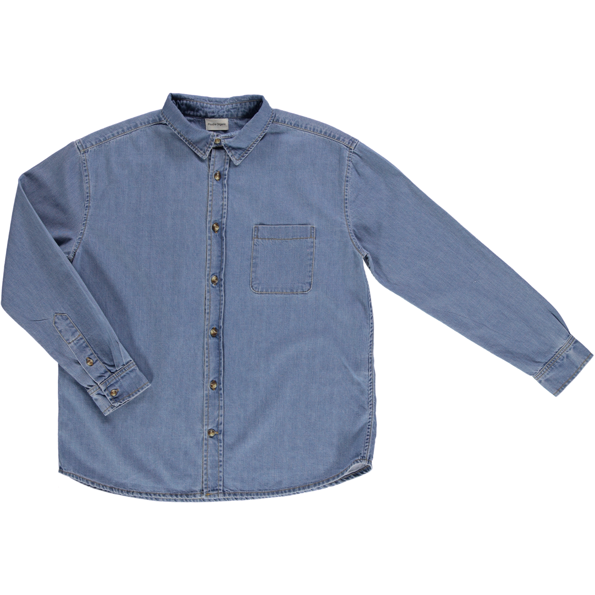 EILEEN FISHER Organic-Cotton Denim Shirt - Regular | Garnet Hill