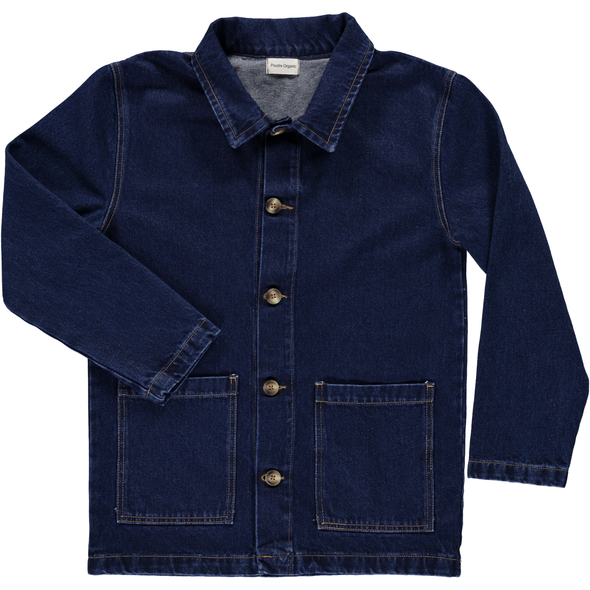 Veste adulte Jaqueta en coton bio – Denim dark blue | Poudre Organic 1