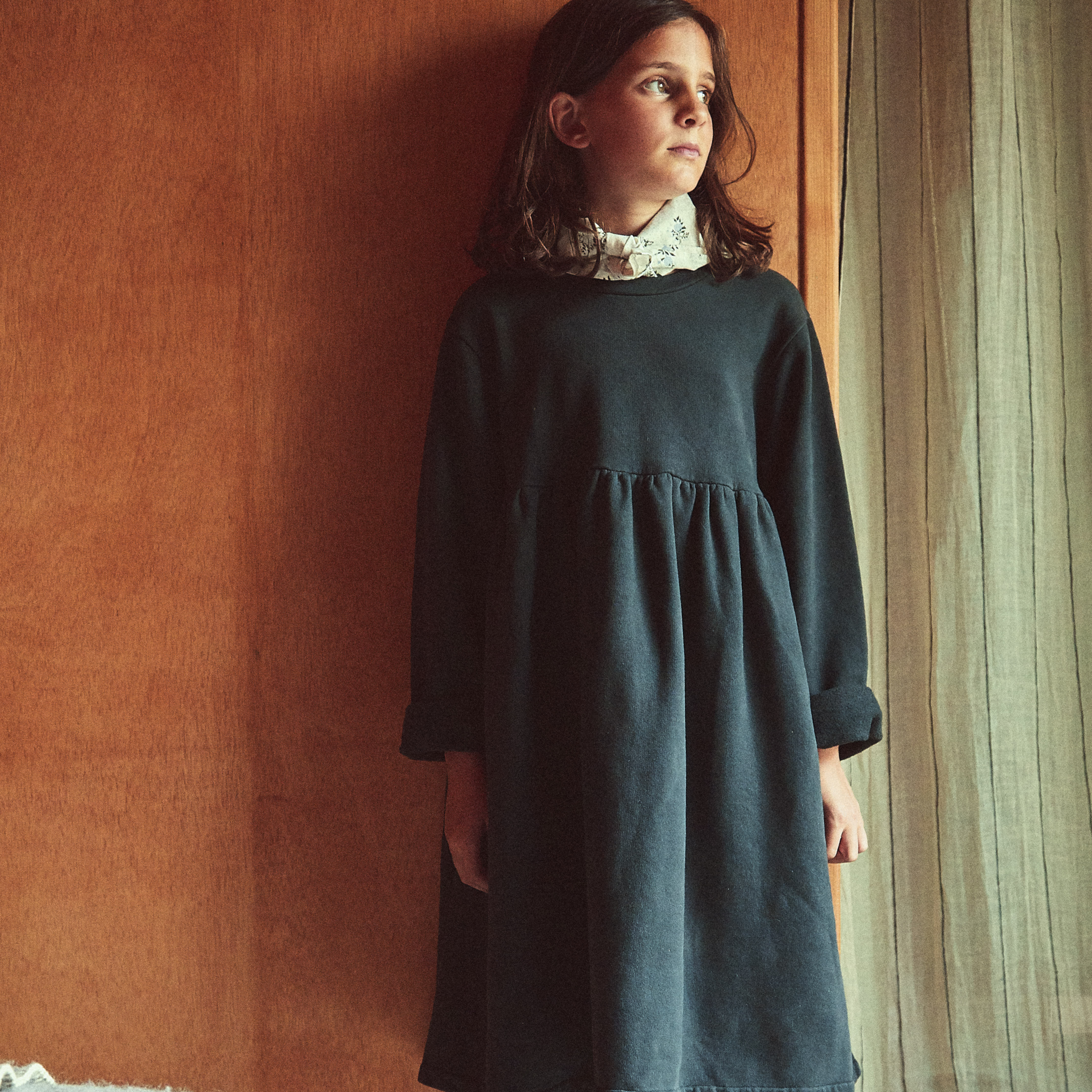 Robe Lobelia molleton [Pirate Black]
